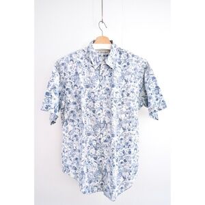 Comme des Garçons - 1990s Cotton 墨流し (suminagashi) Print Shirt